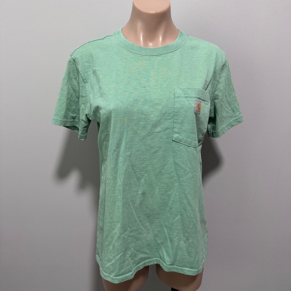 Carhartt Women’s Green Pocket Tee Short Sleeve Small - Picture 1 of 4